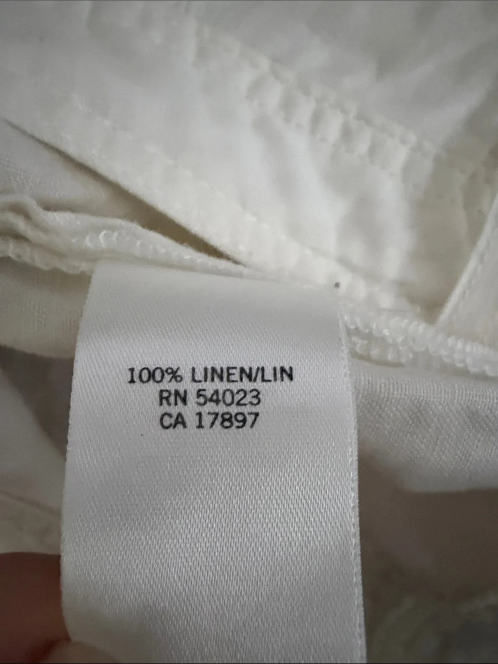 Banana Republic White Straight-Leg Linen Drawstring Pants
